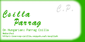 csilla parrag business card